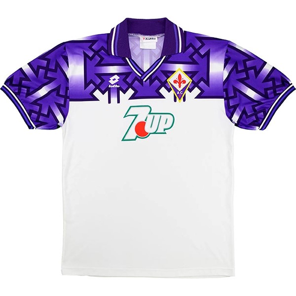 Auswärtstrikot Thailand Fiorentina Retro 1992 1993 Weiß Günstige Fußballtrikots